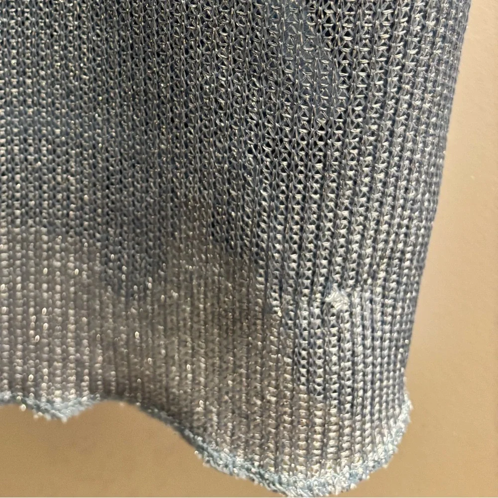 NWT PRETTYLITTLETHING Blue Lurex Sequin Cowl Neck Maxi Dress - Picture 7 of 10